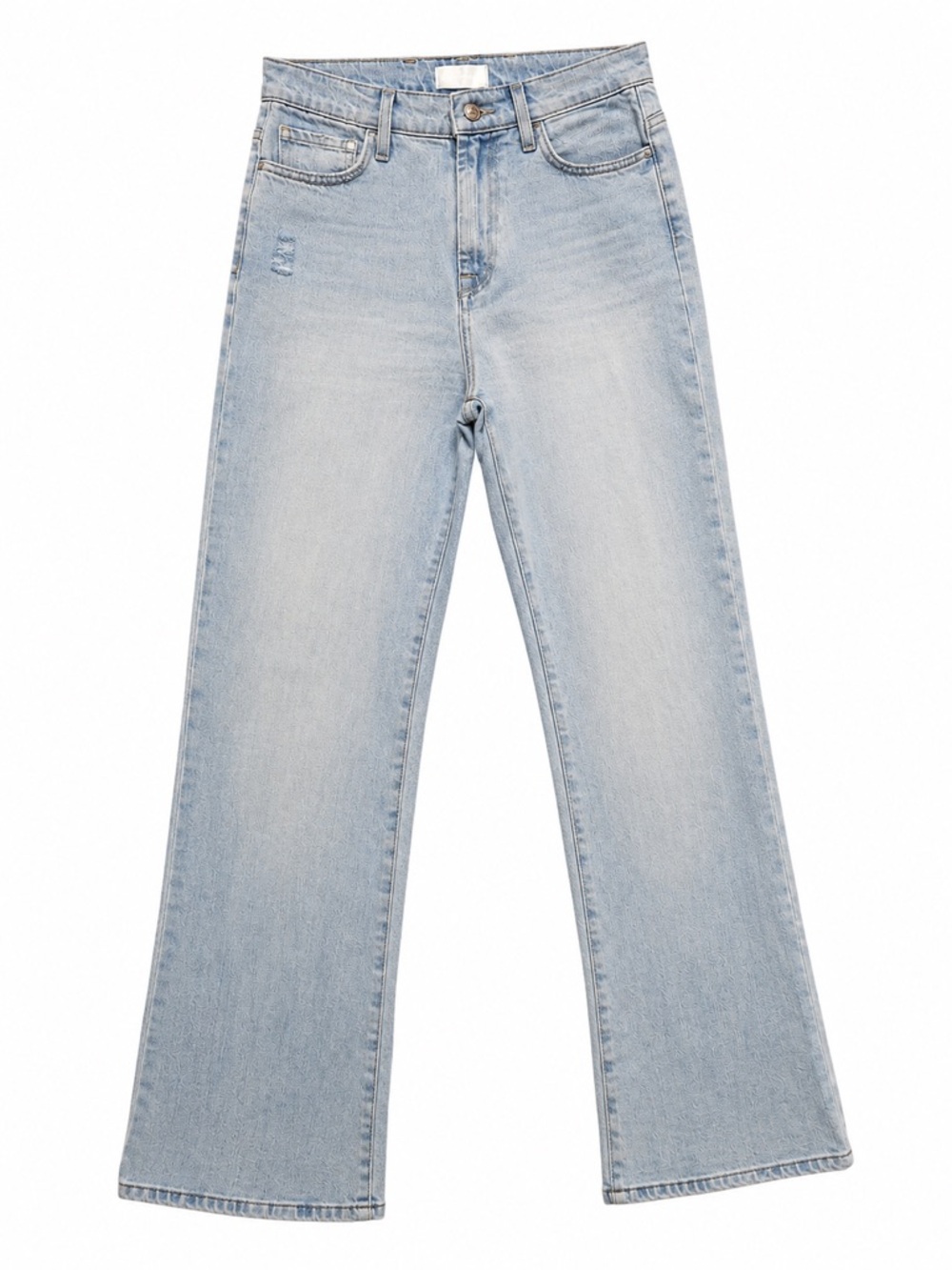 7 For All Mankind Easy Boot High Rise Light Wash Distressed Jeans waist 25